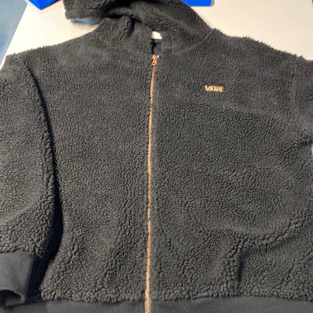 Black vans teddy coat worn once